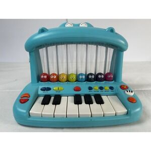B. Toys Hippo Pop Musical Toy Keyboard Play Piano Kid Songs Sounds Lights TESTED